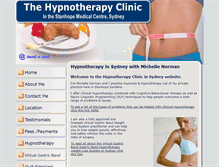 Tablet Screenshot of hypnotherapyclinicsydney.com